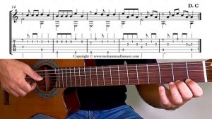 Tango To Evora Easy Version | Classical and Fingerstyle Guitar Tutorial + Sheet and Tab