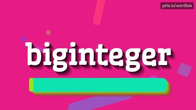 BIGINTEGER - HOW TO PRONOUNCE IT!? смотреть онлайн