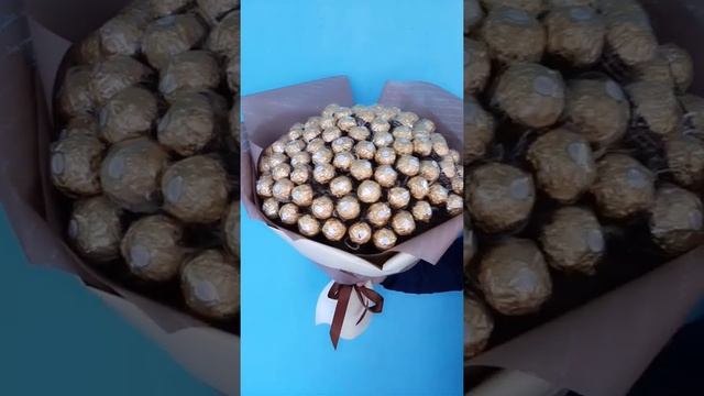 СЛАДКИЙ БУКЕТ ИЗ 101 КОНФЕТЫ FERERRO ROCHER - Доставка цветов в Волгограде - DOBRO34