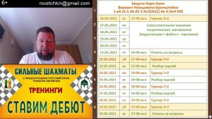 Тренинг по варианту Нимцовича-Бронштейна в защите Каро-Канн