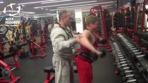 Alex Fedorov. Training with a young man.