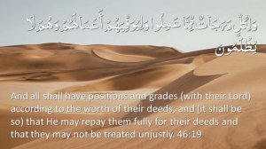 Surah 46 - Al-Ahqaf: 🔊 ARABIC Recitation with English Subtitles. Nature Backgrounds