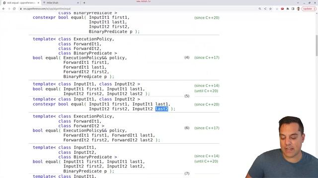 C++ STL algorithm - comparison with std::equal | Modern Cpp Series смотреть онлайн