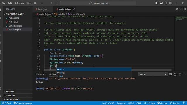 How to declare variable in Java.