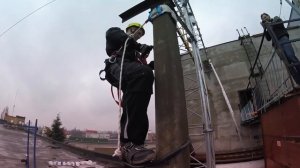 Применение системы удерживания Венто для подъема на железобетонную опору