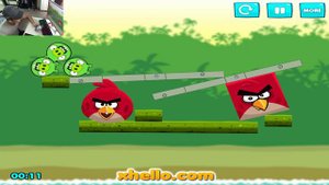 Angry Birds Kick Piggies - GIANT SQUARE BIRDS KICK ALL SMALL PIGGIES TO RESCUE STELLA LEVEL!