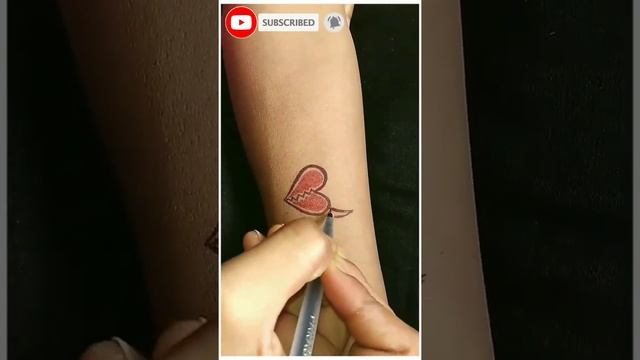 Broken?heart tattoo status |Broken heart?tattoo whatsapp status|Broken heart tattoo on hand # Short