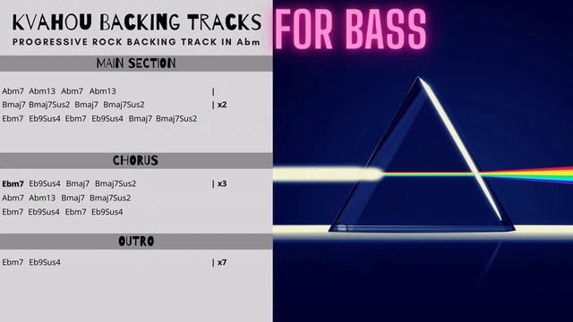 Progressive Rock BASS Backing Track in Abm смотреть онлайн