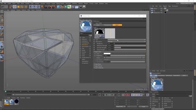 How to create crystal and diamond in Cinema 4d смотреть онлайн