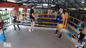 Сборы по тайскому боксу в Таиланде с Андреем Басыниным. Тренировку проводит Виталий Дунец