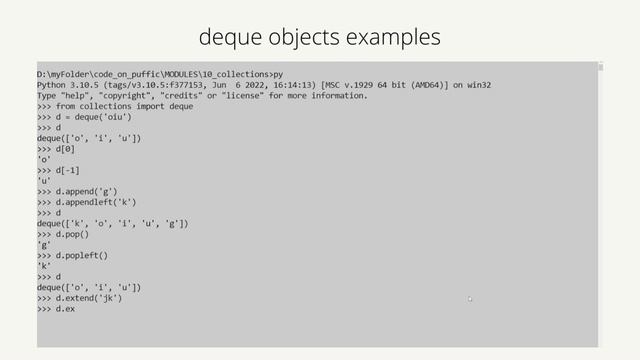 Python Modules #10: collections module Python | Container datatypes