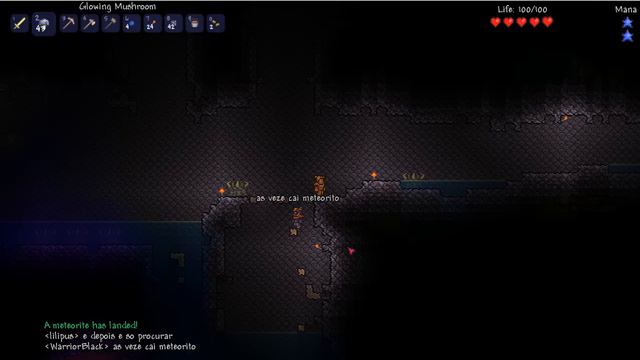 terraria-como fazer cair meteoritos-inferno. смотреть онлайн
