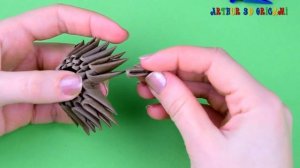 Easy 3D origami. How to make paper Santa's reindeer (a deer) ☃  tutorial DIY