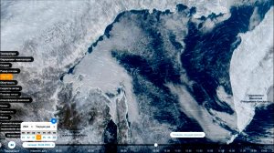 Ледовая обстановка на Охотском море. Вид со спутника с 1 по 7 апреля 2024 года и прогноз погоды