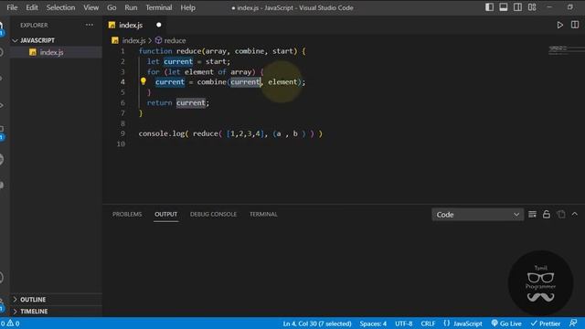 Reduce Function JavaScript | Tutorial in Tamil | Tamil Programmer