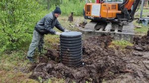 монтаж колодца из пластиковой трубы, для технической воды(2)