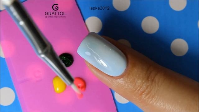 Акварельный дизайн гель-лаками GrattolWatercolor design