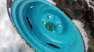 #ТАЧКА_САДОВАЯ_НА_АВТОМОБИЛЬНЫХ_КОЛЕСАХ