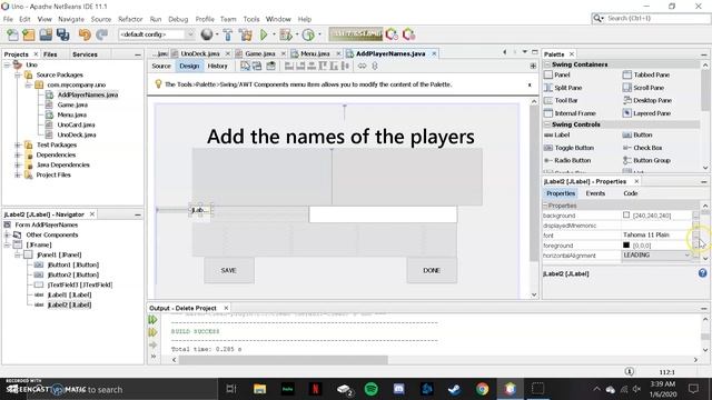 Uno Card Game in Java Part 7 - Menu GUI (Code Clique) смотреть онлайн