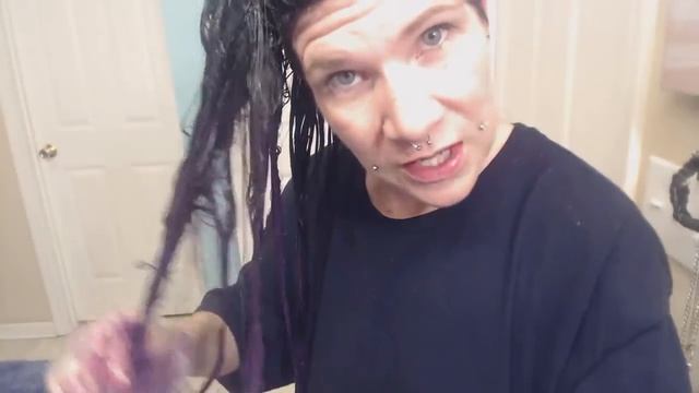 One 'n Only Argan Oil Pure Purple Hair Dye Review!! Black Roots & Purple Tips Tutorial смотреть онлайн