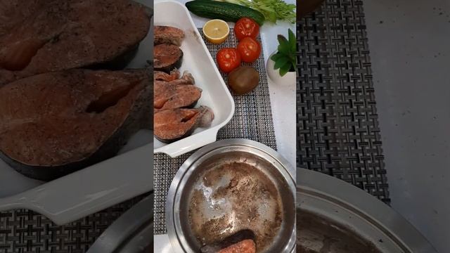 Быстрый правильный ужин. Форель с овощами.