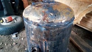 Буржуйка из водонагревателя часть 2