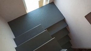 Полимерное покрытие лестничного марша. Краснодар