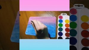 Очень простой зимний рисунок красками!