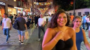 Istanbul 2023 Nightlife City Center Istiklal Street 12 July Walking Tour|4k 60fps