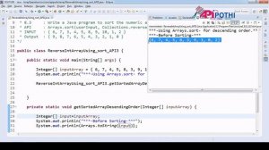 8_3 Write a Java program to sort the numeric array using in descending order