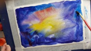 Рисуем космос акварелью и солью