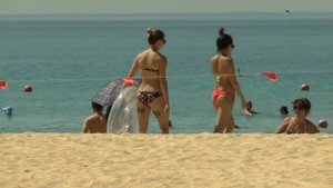 Отдых на море. Пляж Бухты Дадунхай. Санья. Хайнань. Китай