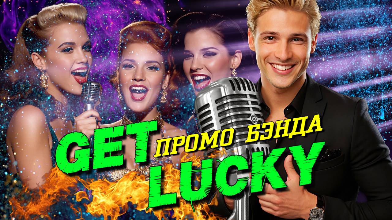 ПРОМО КАВЕРБЕНДА.GET LUCKY #видеограф #кавер #деморолик #шоу #вокал #живаямузыка