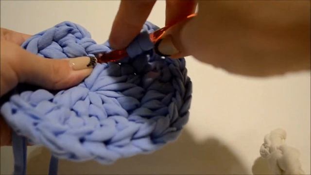 Салфетка подставка из трикотажной пряжи. Салфетка крючком. Ажурная салфетка.Вязание для начинающих