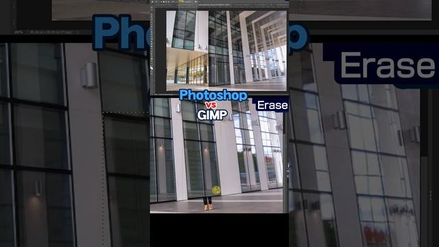 【GIMP vs Photoshop】Automatically erase unnecessary items