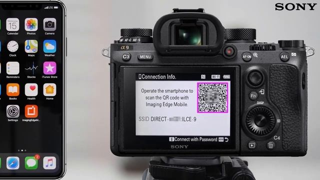 How to make a Wi Fi connection using QR code For iPhone iPad Imaging Edge Mobile смотреть онлайн