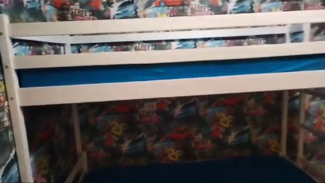 Двухъярусная комбинированная кровать "Высокий борт" из сосны. Отзыв клиента смотреть онлайн