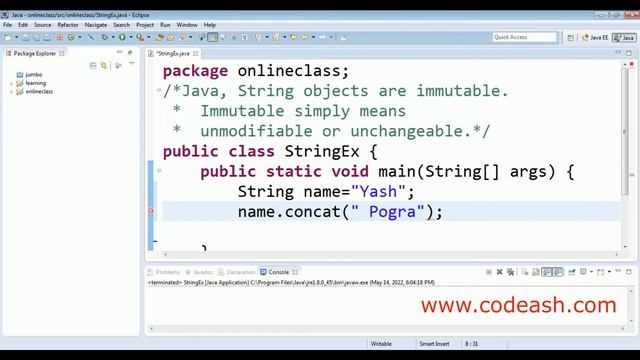 Immutable String in Java | immutable class in java with example