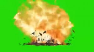 футаж взрыв. Взрыв на зелёном фоне.