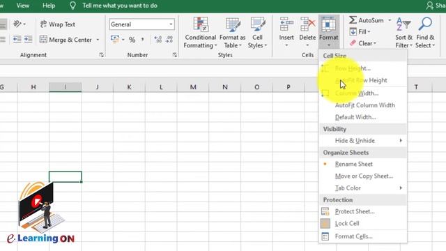 hide and unhide columns and rows in excel, Hide & unhide sheet, elearning, Excel Help and Guide