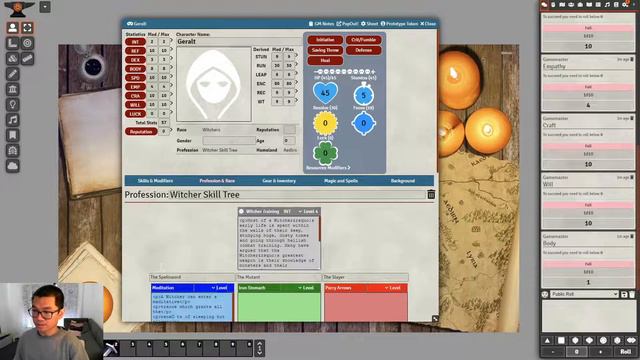 The Witcher TRPG on Foundry VTT: Character Creation in easy steps