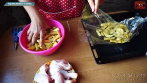 Курица с картошкой в духовке или окорочками в рукаве?