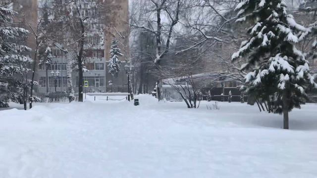 Казань 2021 зимой - Kazan 2021 winter #snow #park #walking смотреть онлайн