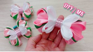 Фееричные бантики из атласной ленты 4см, 5 см, 2,5 см