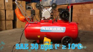 Поршневой компрессор  Aurora Cyclon-100. В центре циклона