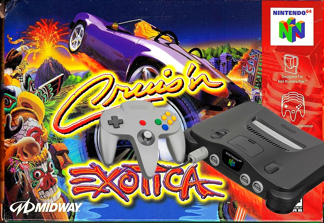Реакция на игру Cruis'n Exotica на Nintendo64. 64bit.