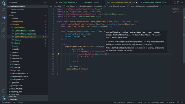 Создаем контекстное меню с использованием хуков | React | TypeScript | React context | React hooks