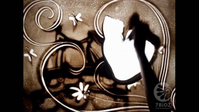 "История любви" песочное шоу, художник Ирина Титова