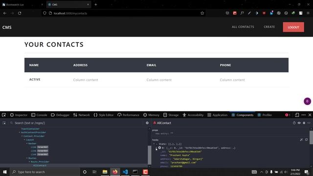 [#11]. React Fetching Contacts - Build a Contact Management System using MERN stack from Scratch!