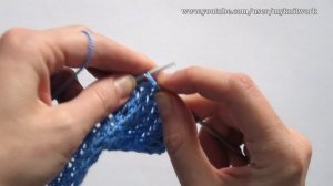 Вяжем узор "Ажурная сетка" спицами.